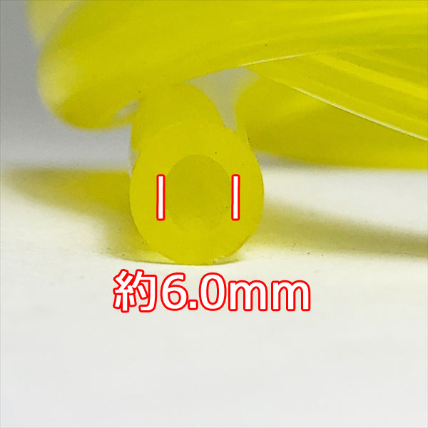 ●Bs1a1659 【新品】燃料リターンホース透明黄色 《内径3.0 外径6.0mm 1m》 2サイクルエンジン 刈払い機など ◆定形外送料無料◆ パ