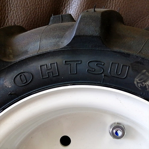●Pa1668【新品】OHTSU オーツ 農機用タイヤ 2本 ホイールセット ■3.50-7 2PR■ 農機具部品 パーツ 左右