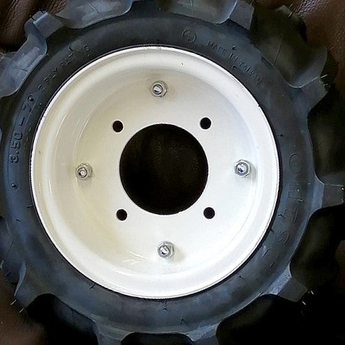 ●Pa1668【新品】OHTSU オーツ 農機用タイヤ 2本 ホイールセット ■3.50-7 2PR■ 農機具部品 パーツ 左右