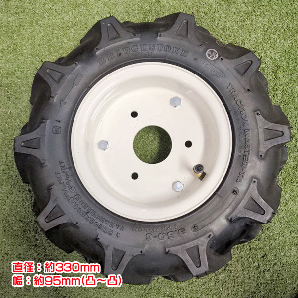 ● 農機用タイヤ ホイール セット ■3.50-6 2PR■ 【新品】 左右2本 ブリヂストン 農機具部品 BRIDGESTONE Pa1998
