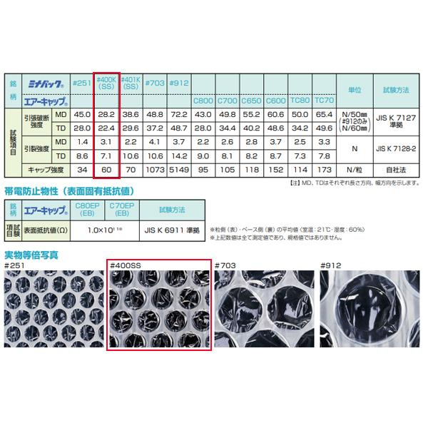 酒井化学工業 エアークッション ミナパック ■#400SS ■600mm 42m 緩衝材 プチプチ エアーキャップ 農業資材 梱包 包装 ●sa2199