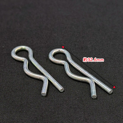 丸頭ピン 10mm×52mm Rピン 各2本セット 農機用パーツ ◆定形外送料無料◆ 【新品】部品 リベットピン 松葉ピン ● Cs5ua2658