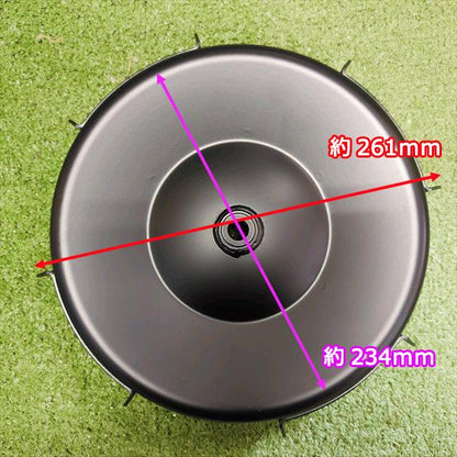 鉄車輪 ゼノア ZGC500EZ 斜面草刈機用 ■外径 265mm 草刈機部品 パーツ 車輪 鉄タイヤ ●PA3a2258