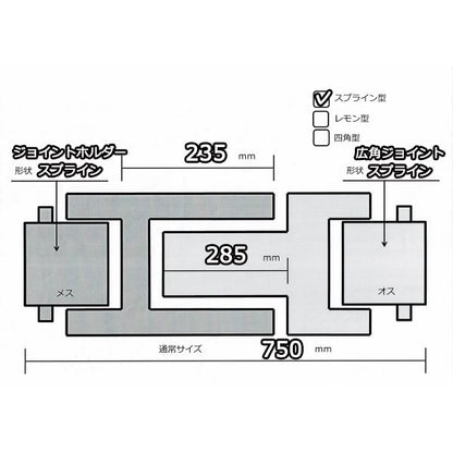 ユニバーサルジョイント アッシ 広角 クボタ SL60など W3P【新品】アタッチメント プロペラシャフト トラクターパーツ 部品 ●FA12a2283